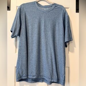 Men’s Heather Blue Lands’ End Dry Fit Tee Size Large